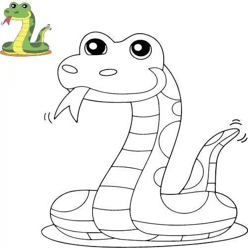 冬眠的动物蛇简笔画图画