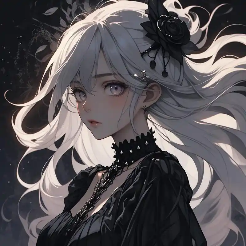 94黑暗系冷酷动漫女神头像94