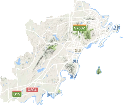 黄岛区高清地形地图