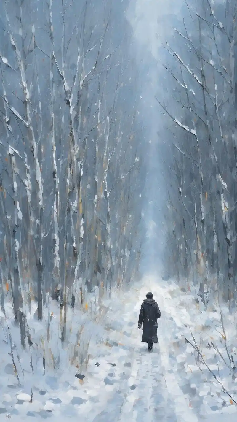 伤感孤独壁纸,雪花飘落心间7615