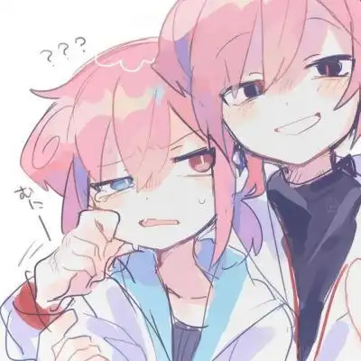 可爱cp情侣头像萌萌哒 认真努力的做完美的自己-动漫头像