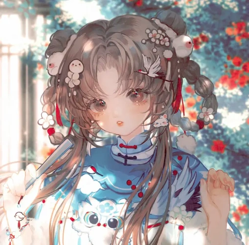 桃花灼情乐瑟鸣,花似佳人愿与倾 古风女生头像,闺蜜头像