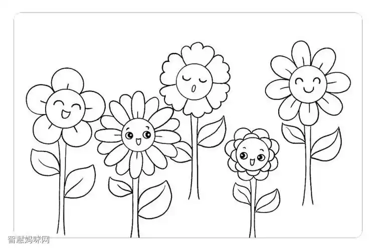 美丽的花园儿童画教程