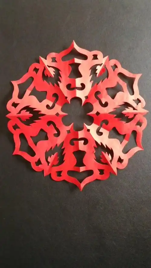 剪纸#手工剪纸六角窗花