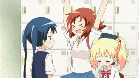 美少女 动漫 旋转 低头