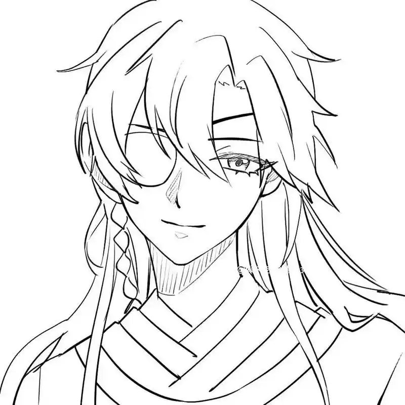 手绘练习/天官赐福/花城/手绘线稿/详细过程 天官赐福花城 一个月零一