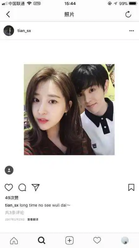 蔡徐坤女友曝光?戴情侣耳钉,晒同款自拍,女方是创造101选手