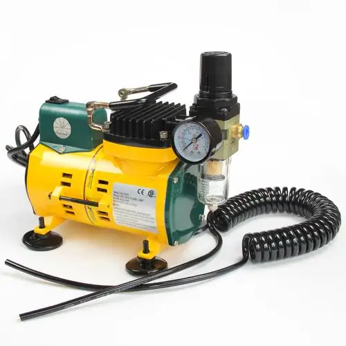 叶红yehong ac-108n模型上色工具气泵套装 黄色小型气泵 可调气压