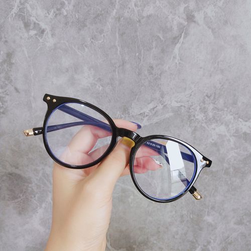 网红同款黑框眼镜框平光镜男女款无度数近视可配复古文艺素颜神器