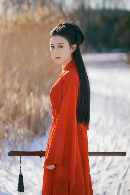 刘子鹤红衣古风造型