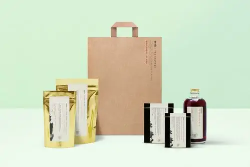 水墨古典风格的草本茶包装设计