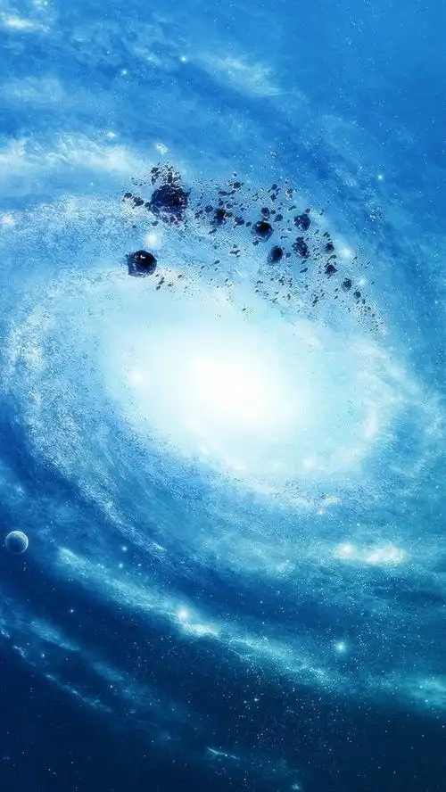 蓝色银河星系 iphone 壁纸