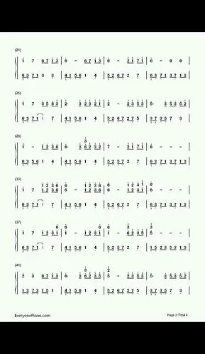 夜的钢琴曲5简谱