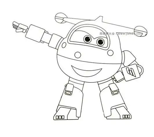 乐迪的飞机的简笔画