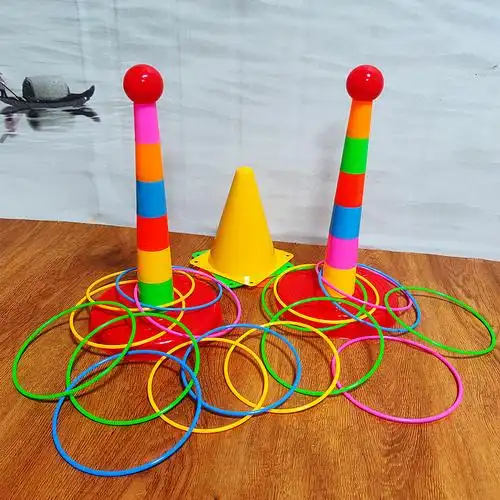 抖音同款儿童套圈玩具套圈圈投掷环亲子互动休闲幼儿园叠叠乐比赛