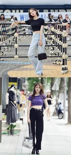 韩国长腿女孩们率性利落的时尚街拍范本