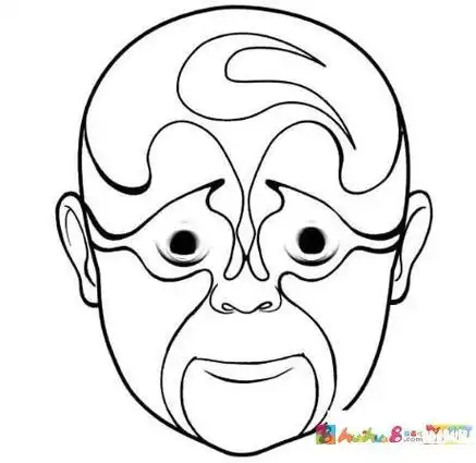 京剧脸谱简笔画图片脸谱简笔画有颜简单的