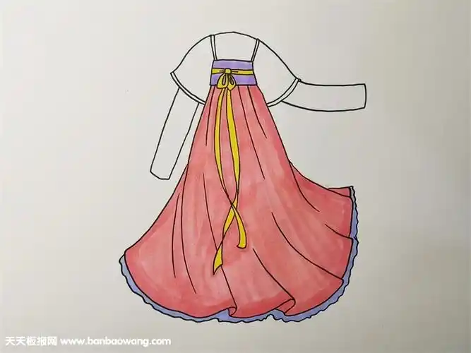 古装裙子简笔画教程