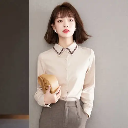 早春款格子衬衫女装春装2021年新款时尚衬衣设计感小众上衣服春秋