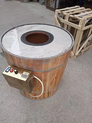 王中王加厚用电烧饼炉子梅干菜锅盔摆摊商用缙云电热木桶烤饼炉子