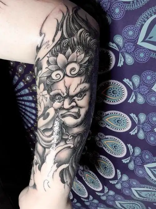 不动冥王_纹身图案手稿图片_赖威的纹身作品集