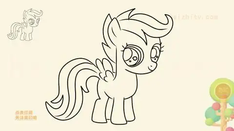 儿童绘画动画片,如何画_小马宝莉里的醒目露露