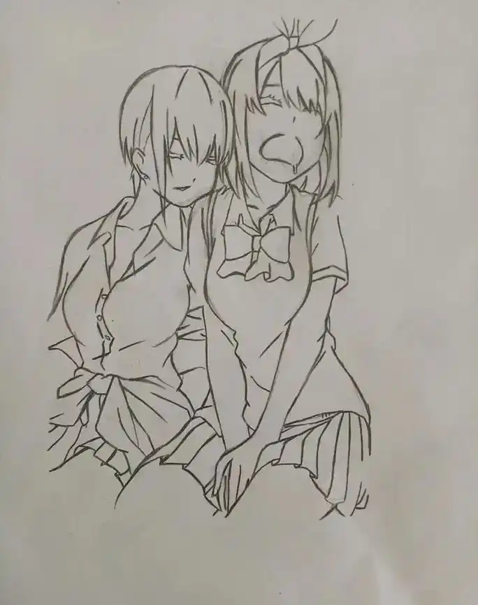 库存,六月份的线稿#五等分的花嫁  - 抖音