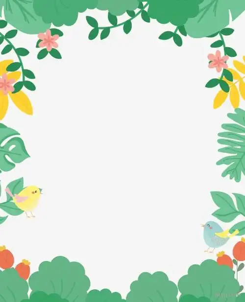 绿色植物边框png素材透明免抠图片-边框纹理-三元素3png.com