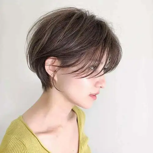 超好看的短碎发型图片女,短发图片,发型图片