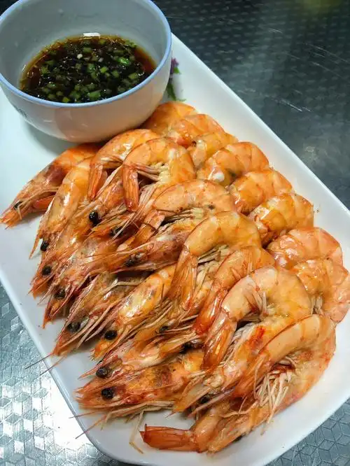 无水煮虾丨配上海鲜店老板的92蘸料75超绝60