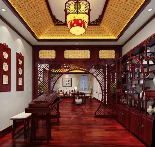 书房传统中式装修效果图  紫云轩