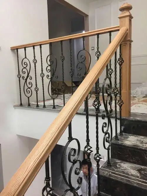 欧式组装式铁艺护栏楼梯 楼梯扶手护栏栏杆立柱围栏立柱-现货