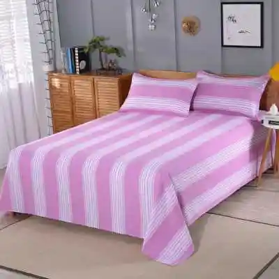 新品好货纯棉老粗布床单单人双人秋冬睡单全棉加厚土布三件套不起