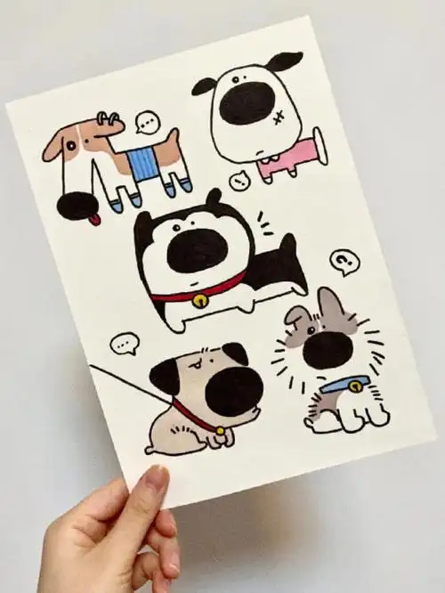 简笔画之手绘狗狗