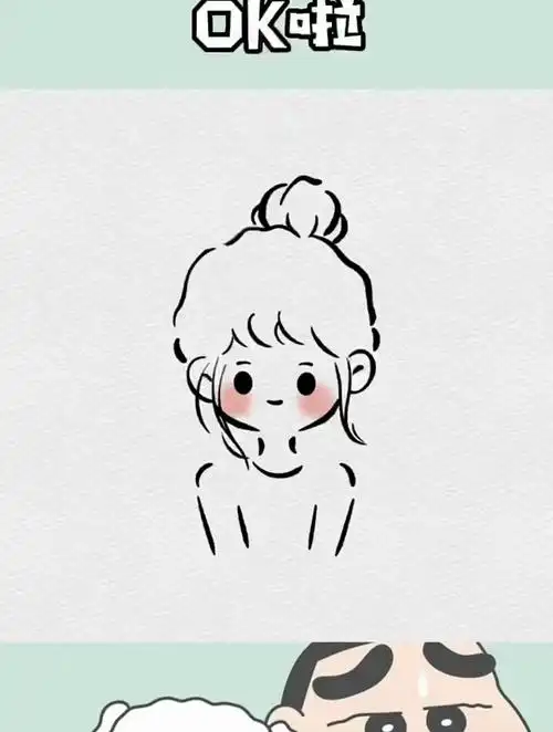 简笔画 简笔画教程 丸子头简笔画小仙女