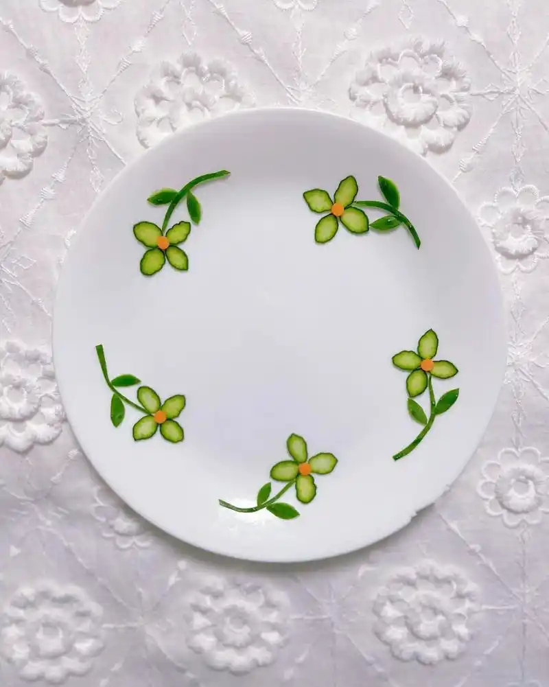 盘饰|家宴年夜饭黄瓜摆盘围边合集三～91 往前翻看都要具体操作步骤