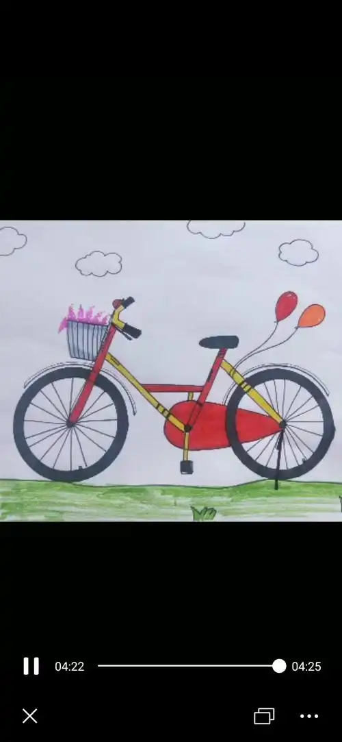周五美术分享内容:《我的自行车》