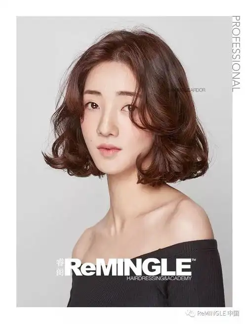 短发烫发大波浪仙女烫以下均为学院剪烫染课堂自然吹干易打理作品质感