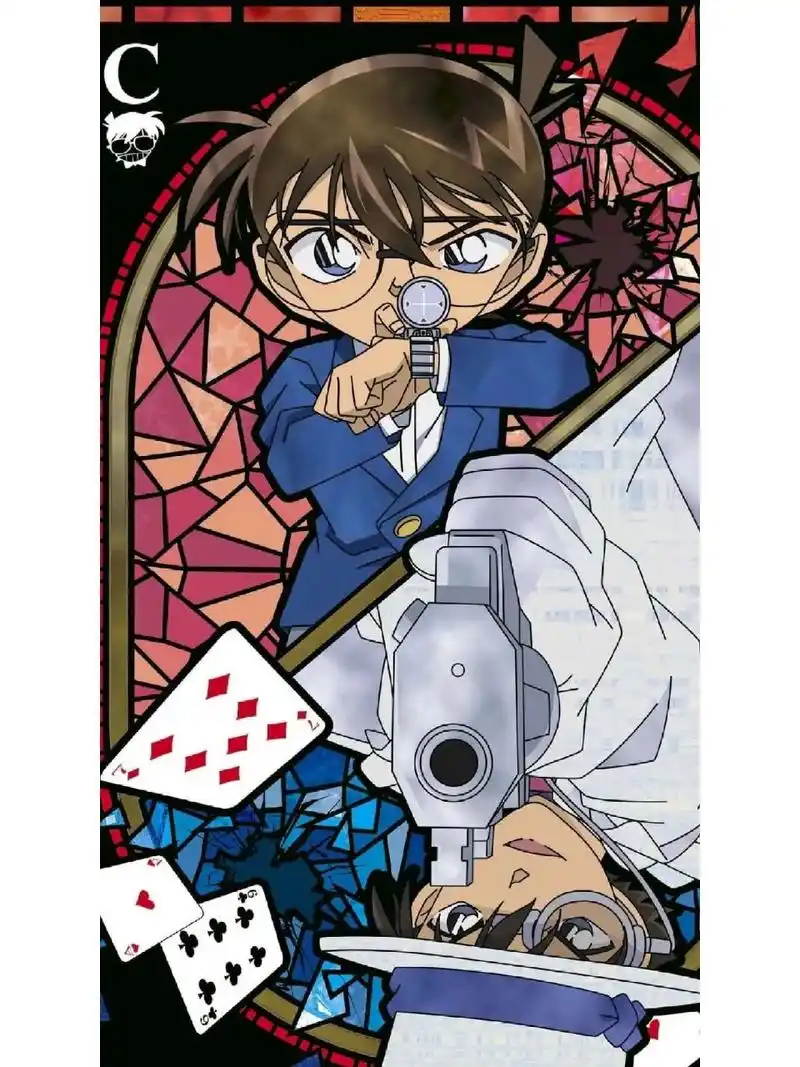 官方壁纸 | 怪盗基德&柯南,颠倒的扑克!