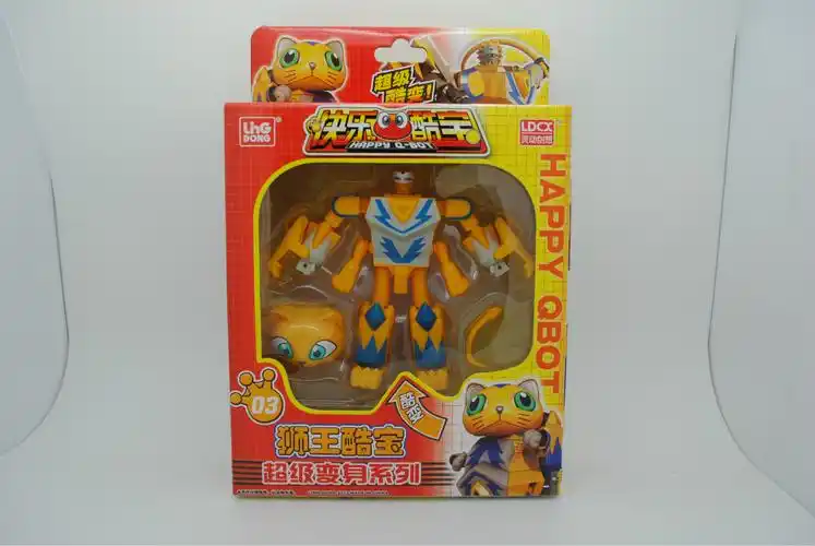 混批批发灵动创想动漫快乐酷宝4寸变形机器人玩具狮王酷宝1243