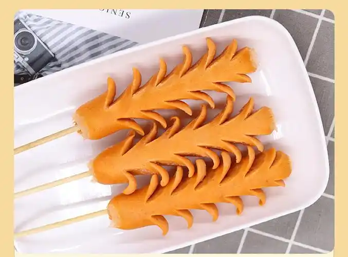 晨臻 德邻脆骨麦穗开花肠烧烤油炸小吃热狗串奶茶店商用家用 店商用