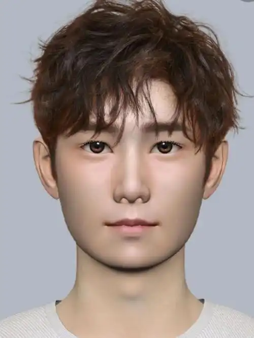 男生发型烫发圆脸