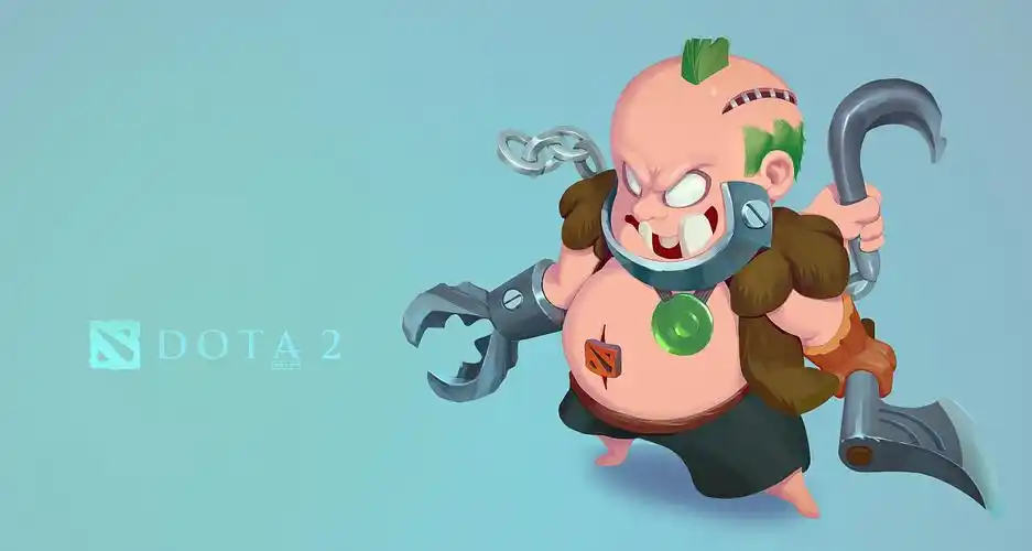 dota2屠夫q版_头盔h-站酷zcool