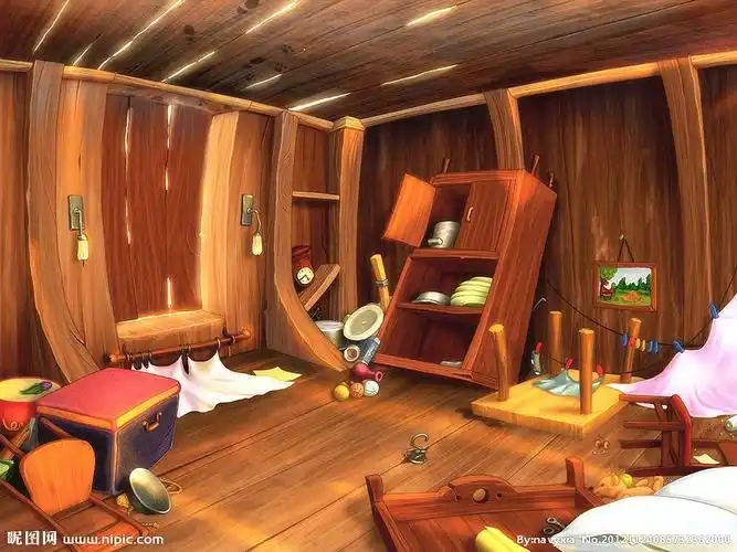 凌乱的小木屋图片