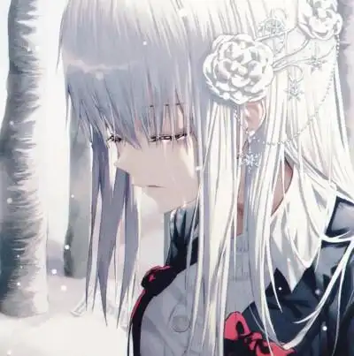 白发动漫女头二次元女生头像