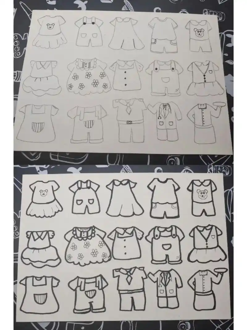 卡通衣服简笔画