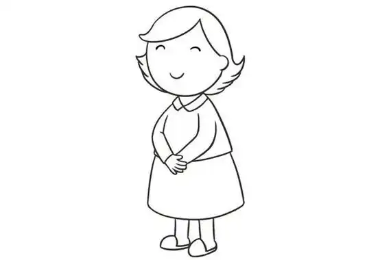 妈妈简笔画怎么画 简单漂亮妈妈简笔画步骤
