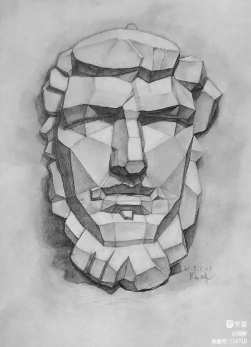 亚历山大切面像—学生习作