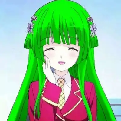 二次元绿色头发少女原谅绿动漫头像图片