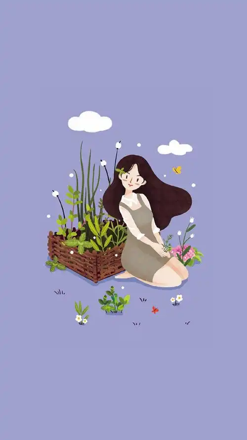小清新二次元唯美插画手机壁纸